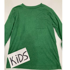 There Abouts Long-sleeved Textured Green T-Shirt Pocket Size M